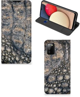 B2Ctelecom Telefoonhoesje bedrukken Samsung Galaxy M02s | A02s Stand Case Krokodillenprint