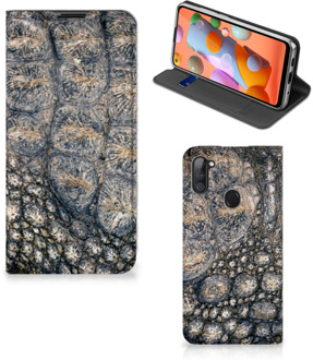 B2Ctelecom Telefoonhoesje bedrukken Samsung Galaxy M11 | A11 Stand Case Krokodillenprint