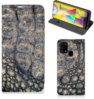 B2Ctelecom Telefoonhoesje bedrukken Samsung Galaxy M31 Stand Case Krokodillenprint