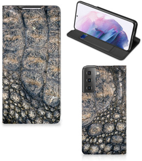 B2Ctelecom Telefoonhoesje bedrukken Samsung Galaxy S21 Plus Stand Case Krokodillenprint