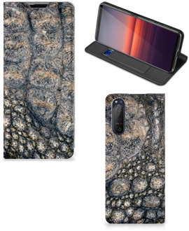 B2Ctelecom Telefoonhoesje bedrukken Sony Xperia 5 II Stand Case Krokodillenprint