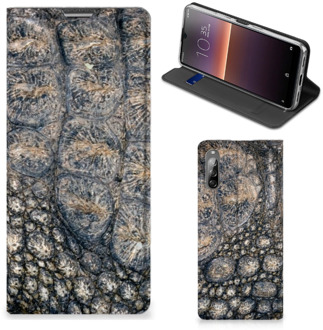 B2Ctelecom Telefoonhoesje bedrukken Sony Xperia L4 Stand Case Krokodillenprint