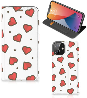 B2Ctelecom Telefoonhoesje Cadeau voor Vriendin iPhone 12 | iPhone 12 Pro Beschermhoes Hearts