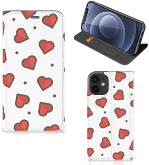 B2Ctelecom Telefoonhoesje Cadeau voor Vriendin iPhone 12 Mini Beschermhoes Hearts