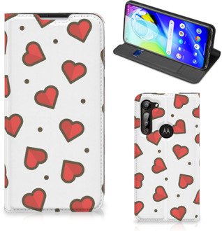 B2Ctelecom Telefoonhoesje Cadeau voor Vriendin Motorola Moto G8 Power Beschermhoes Hearts