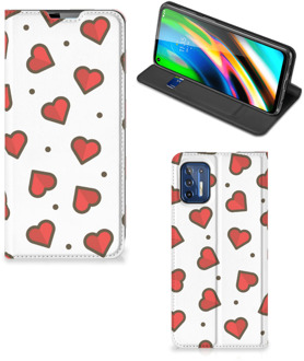 B2Ctelecom Telefoonhoesje Cadeau voor Vriendin Motorola Moto G9 Plus Beschermhoes Hearts