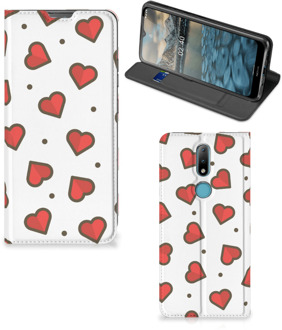 B2Ctelecom Telefoonhoesje Cadeau voor Vriendin Nokia 2.4 Beschermhoes Hearts