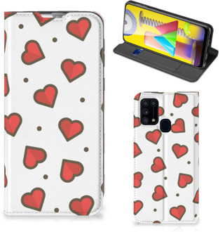 B2Ctelecom Telefoonhoesje Cadeau voor Vriendin Samsung Galaxy M31 Beschermhoes Hearts