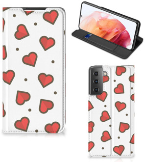 B2Ctelecom Telefoonhoesje Cadeau voor Vriendin Samsung Galaxy S21 Beschermhoes Hearts