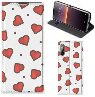 B2Ctelecom Telefoonhoesje Cadeau voor Vriendin Sony Xperia L4 Beschermhoes Hearts