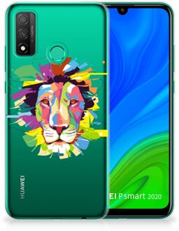 B2Ctelecom Telefoonhoesje Huawei P Smart 2020 Back Cover Siliconen Hoesje Super als Cadeautjes voor Jongens Lion Color