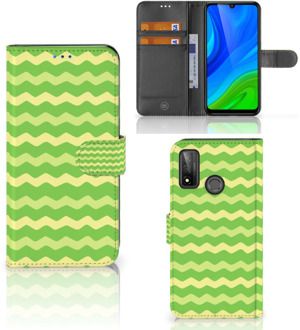 B2Ctelecom Telefoonhoesje Huawei P Smart 2020 Book Case Waves Green