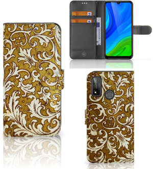 B2Ctelecom Telefoonhoesje Huawei P Smart 2020 Bookcase Barok Goud