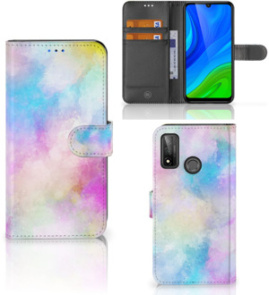 B2Ctelecom Telefoonhoesje Huawei P Smart 2020 Bookcase Personaliseren Watercolor Light