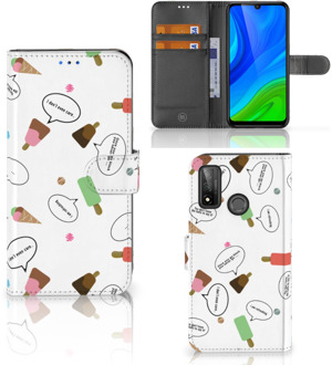 B2Ctelecom Telefoonhoesje Huawei P Smart 2020 Flip Cover IJsjes