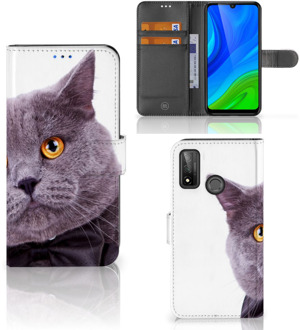 B2Ctelecom Telefoonhoesje Huawei P Smart 2020 Flipcover Case Kat