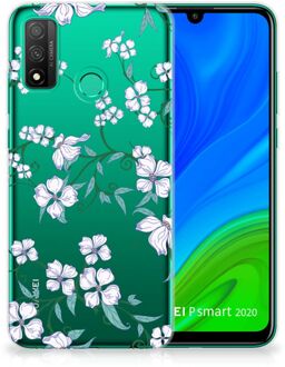 B2Ctelecom Telefoonhoesje Huawei P Smart 2020 Foto hoesje Blossom White