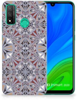 B2Ctelecom Telefoonhoesje Huawei P Smart 2020 Hoesje Flower Tiles