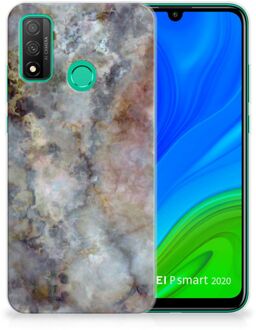 B2Ctelecom Telefoonhoesje Huawei P Smart 2020 Leuk TPU Backcase Marmer Grijs