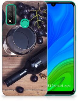 B2Ctelecom Telefoonhoesje Huawei P Smart 2020 Leuk TPU Backcase Wijn