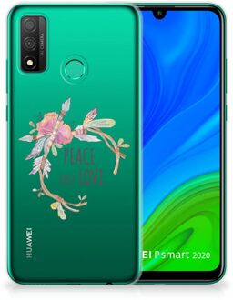 B2Ctelecom Telefoonhoesje Huawei P Smart 2020 TPU Siliconen Hoesje Boho Text