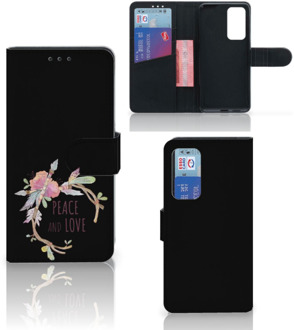 B2Ctelecom Telefoonhoesje Huawei P40 Bookcase Boho Text