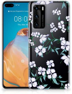 B2Ctelecom Telefoonhoesje Huawei P40 Foto hoesje Blossom White