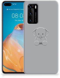 B2Ctelecom Telefoonhoesje Huawei P40 Hippe Hoesjes Baby Olifant