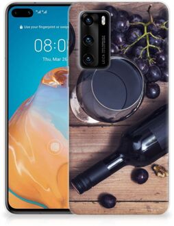 B2Ctelecom Telefoonhoesje Huawei P40 Leuk TPU Backcase Wijn