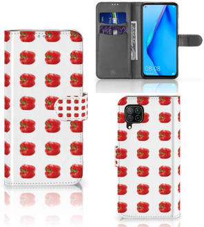 B2Ctelecom Telefoonhoesje Huawei P40 Lite Book Case Paprika Red