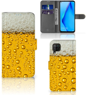 B2Ctelecom Telefoonhoesje Huawei P40 Lite Flip Cover Valentijn Cadeautje hem Bier