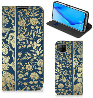 B2Ctelecom Telefoonhoesje Huawei P40 Lite Foto hoesje Golden Flowers