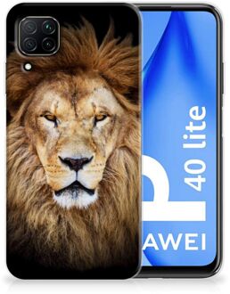 B2Ctelecom Telefoonhoesje Huawei P40 Lite Hippe Hoesjes Customize Super als Vaderdag Cadeau Leeuw