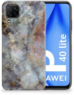 B2Ctelecom Telefoonhoesje Huawei P40 Lite Leuk TPU Backcase Marmer Grijs