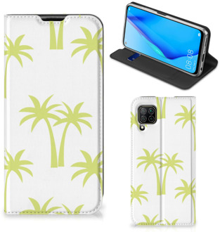 B2Ctelecom Telefoonhoesje Huawei P40 Lite Magnet Case Palmtrees