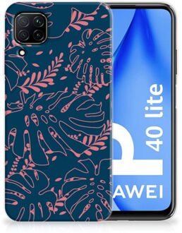 B2Ctelecom Telefoonhoesje Huawei P40 Lite Silicone Back Cover Palm Leaves