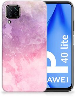 B2Ctelecom Telefoonhoesje Huawei P40 Lite Silicone Back Cover Pink Purple Paint