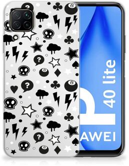 B2Ctelecom Telefoonhoesje Huawei P40 Lite Silicone Back Cover Silver Punk