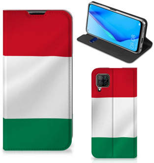 B2Ctelecom Telefoonhoesje Huawei P40 Lite Telefoonhoesje met Pasjeshouder Hongaarse Vlag