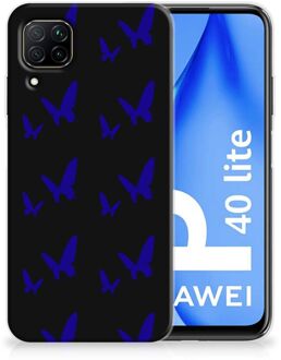 B2Ctelecom Telefoonhoesje Huawei P40 Lite TPU Silicone Hoesje Vlinder Patroon