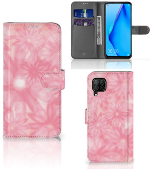 B2Ctelecom Telefoonhoesje Huawei P40 Lite Wallet Case Spring Flowers