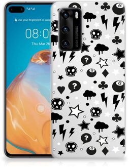 B2Ctelecom Telefoonhoesje Huawei P40 Silicone Back Cover Silver Punk