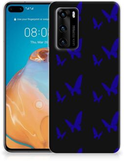 B2Ctelecom Telefoonhoesje Huawei P40 TPU Silicone Hoesje Vlinder Patroon