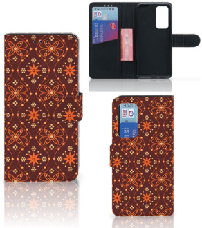 B2Ctelecom Telefoonhoesje Huawei P40 Wallet Book Case Batik Brown