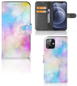 B2Ctelecom Telefoonhoesje iPhone 12 | 12 Pro (6.1") Bookcase Personaliseren Watercolor Light