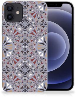 B2Ctelecom Telefoonhoesje iPhone 12 | 12 Pro (6.1") Hoesje Flower Tiles