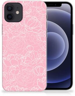 B2Ctelecom Telefoonhoesje iPhone 12 | 12 Pro (6.1") Hoesje Witte Bloemen