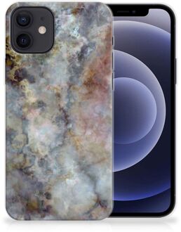 B2Ctelecom Telefoonhoesje iPhone 12 | 12 Pro (6.1") Leuk TPU Backcase Marmer Grijs