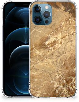 B2Ctelecom Telefoonhoesje  iPhone 12 | 12 Pro Back Cover met transparante rand Marmer