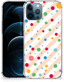 B2Ctelecom Telefoonhoesje  iPhone 12 | 12 Pro Mapje met transparante rand Dots